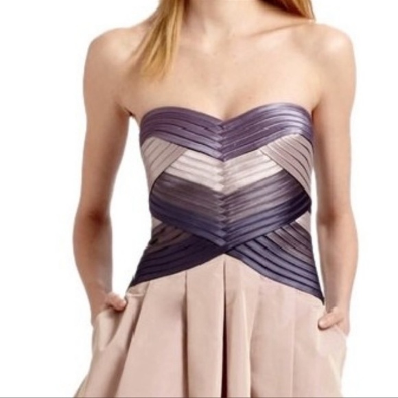 BCBG Max Azria Lavender Hana cocktail Mini Dress 2 - Picture 2 of 9